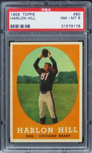 Load image into Gallery viewer, 1958 Topps Harlon Hill #80 PSA 8 NM-MT
