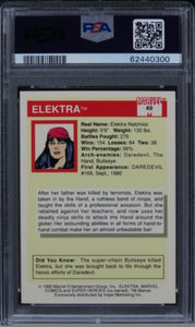 1990 Marvel Universe Elektra #49 PSA 9 MINT
