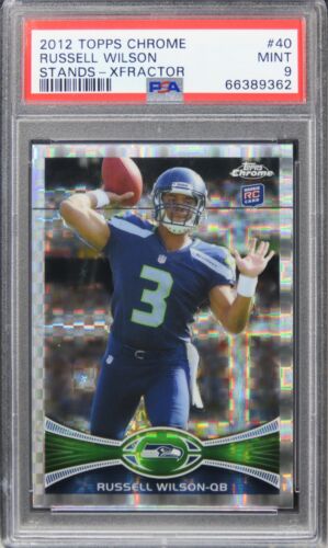 2012 Topps Chrome Russell Wilson STANDS-XFRACTOR ROOKIE RC #40 PSA 9 MINT