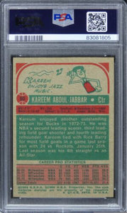 1973 Topps Kareem Abdul-Jabbar HOF #50 PSA 9 MINT