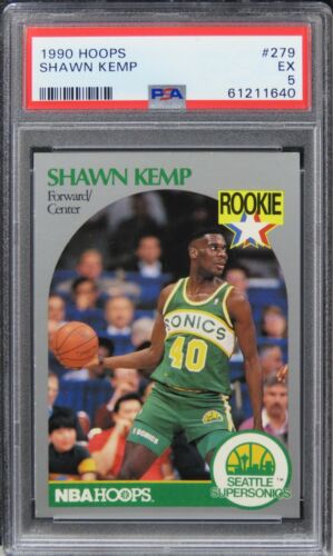 1990 Hoops Shawn Kemp Future HOF ROOKIE RC #279 PSA 5 EX