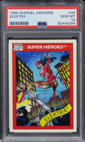 1990 Marvel Universe Elektra #49 PSA 10 GEM MINT