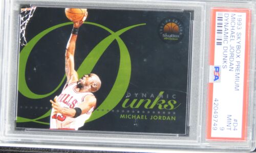 1993 Skybox Premium Michael Jordan DYNAMIC DUNKS HOF #D4 PSA 9 MINT