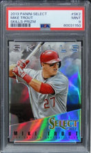 Load image into Gallery viewer, 2013 Panini Select Mike Trout SKILLS-PRIZM Future HOF #SK2 PSA 9 MINT