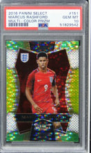 Load image into Gallery viewer, 2016 Panini Select Marcus Rashford MULTI-COLOR PRIZM ROOKIE #151 PSA 10 GEM MINT