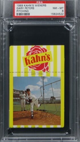 1969 Kahn's Wieners Gary Peters PSA 8 NM-MT
