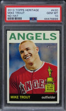 Load image into Gallery viewer, 2013 Topps Heritage Mike Trout NO HAT Future HOF #430 PSA 10 GEM MINT