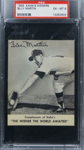 1959 Kahn's Wieners Billy Martin PSA 6 EX-MT