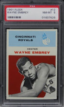 Load image into Gallery viewer, 1961 Fleer Wayne Embrey (EMBRY) ROOKIE RC #12 PSA 8 NM-MT