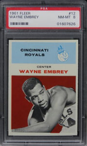 1961 Fleer Wayne Embrey (EMBRY) ROOKIE RC #12 PSA 8 NM-MT