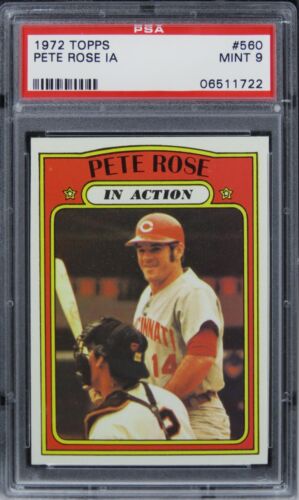 1972 Topps Pete Rose IN ACTION Future HOF #560 PSA 9 MINT